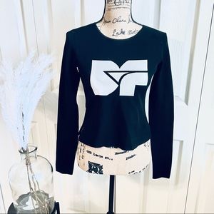 DVF long sleeve crew neck logo pullover